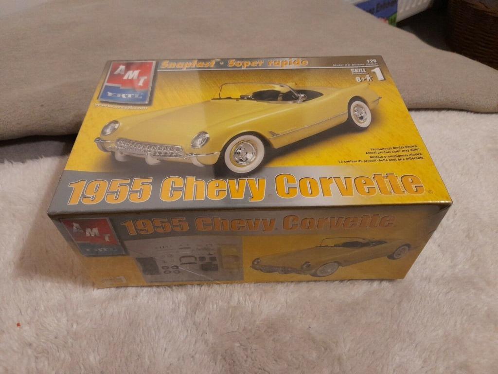 1:25 AMT 31960 kit 1955 Chevrolet Chevy Corvette cabrio, Enlèvement ou Envoi, Neuf, Voiture