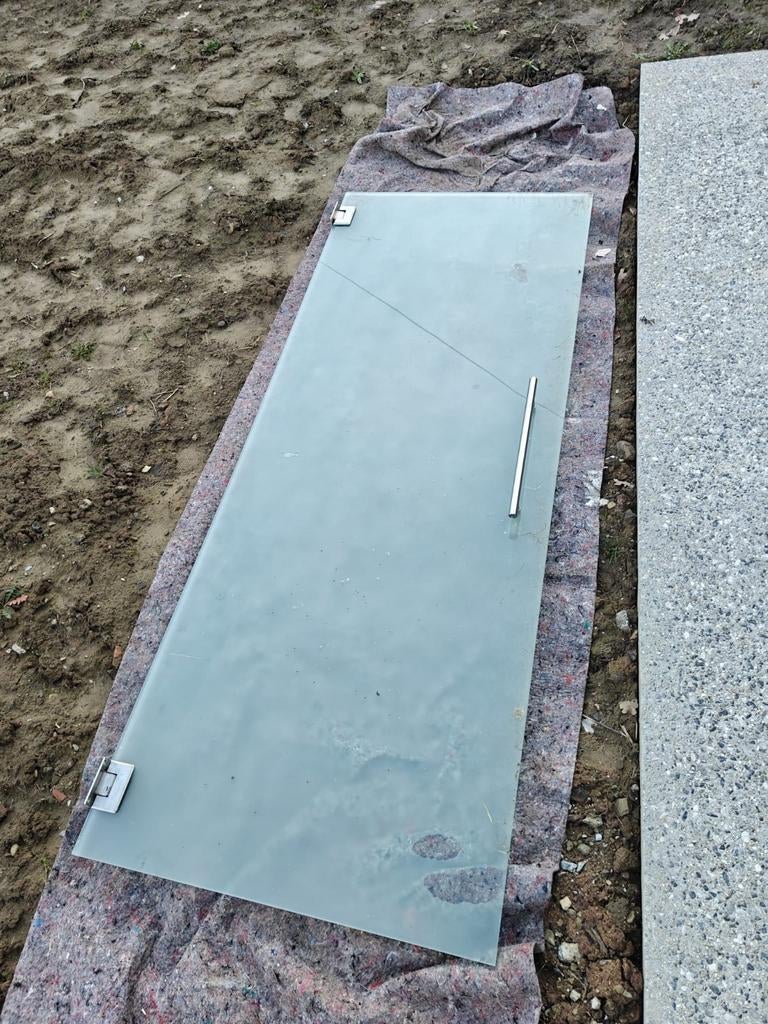 Porte en verre ouverture double, Bricolage & Construction, Plaques & Panneaux, Enlèvement