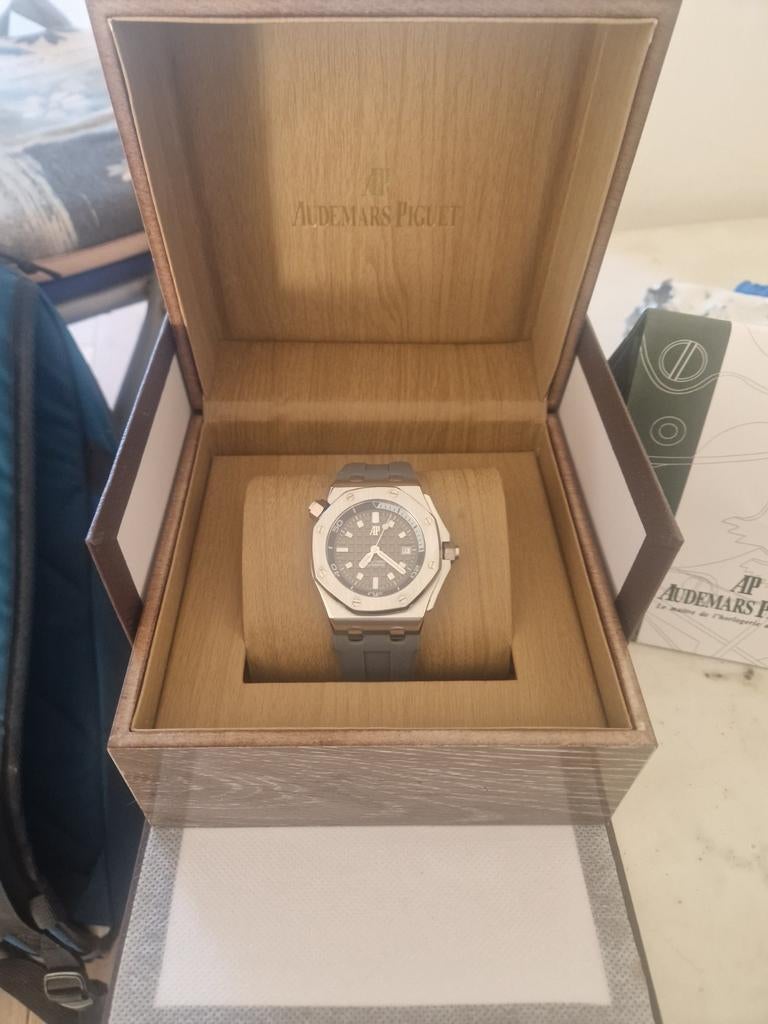 Audemars piguet, Handtassen en Accessoires, Horloges | Heren, Overige merken, Staal, Verzenden, Polshorloge