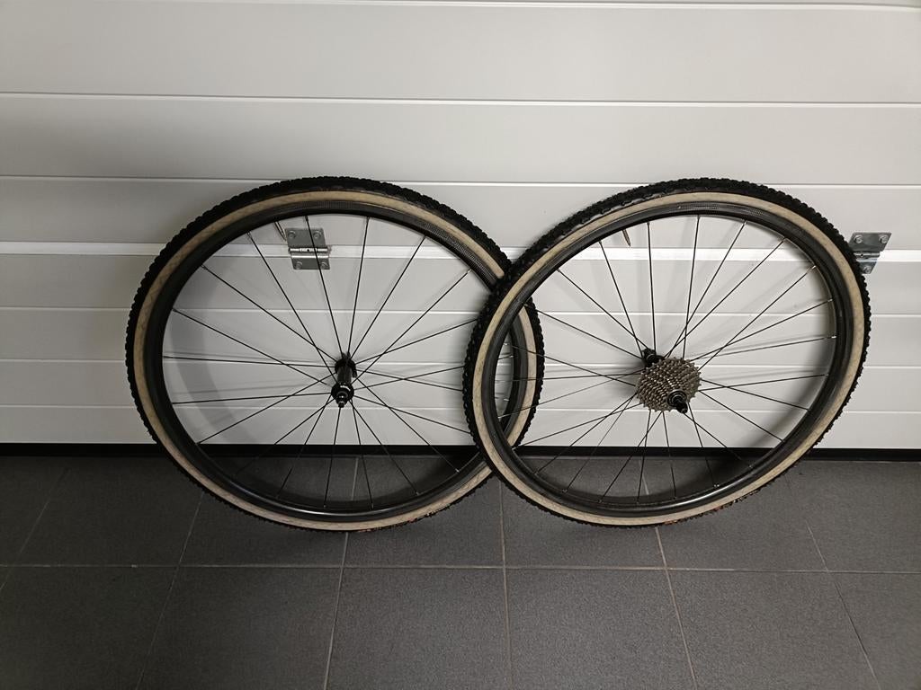 Vision carbon wielset met cassette en tuben, Fietsen en Brommers, Fietsonderdelen, Ophalen, Gebruikt, Band
