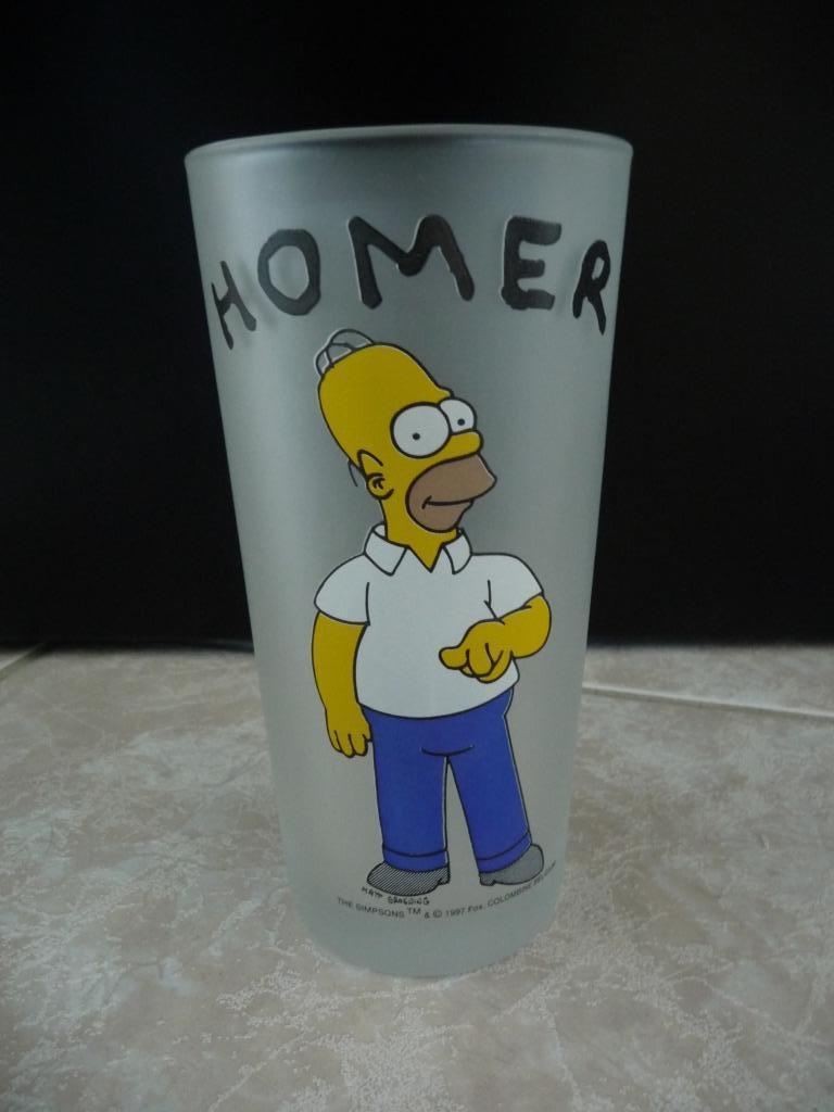 Homer Simpson glas 1997, Enlèvement ou Envoi, Comme neuf, Verre à soda