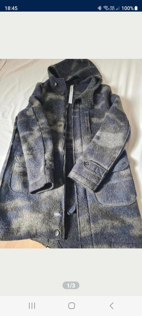 MASON'S jas met kap maat 50 grijs/blauw. Zie andere zoekers, Kleding | Heren, Ophalen, Zo goed als nieuw, Maat 48/50 (M), Blauw