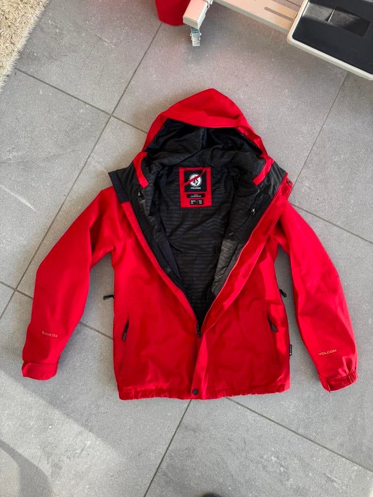 Volcom snowboard jas Goretex XS, Ophalen of Verzenden, Gedragen, Maat 46 (S) of kleiner, Rood
