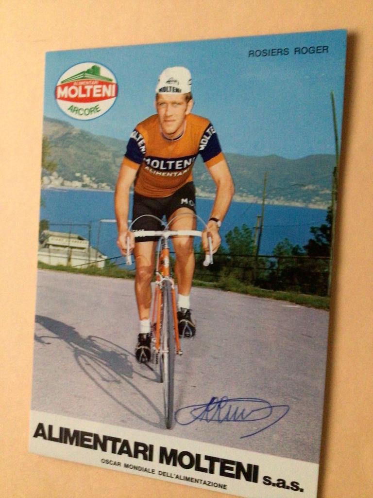 wielerkaart  1974 team molteni roger rogiers  signe, Verzenden, Zo goed als nieuw
