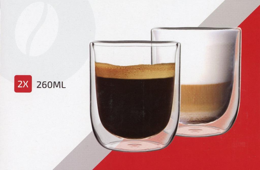 Tasses à Café verre Transparent de 260ml, Enlèvement, Neuf, Verre, Tasse(s) et/ou soucoupe(s)