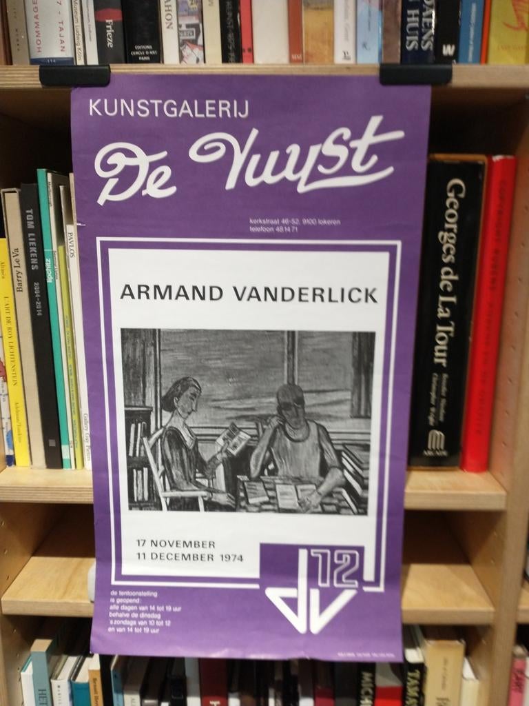 Tentoonstelling Armand Vanderlick 1974 affiche, Enlèvement ou Envoi, Utilisé
