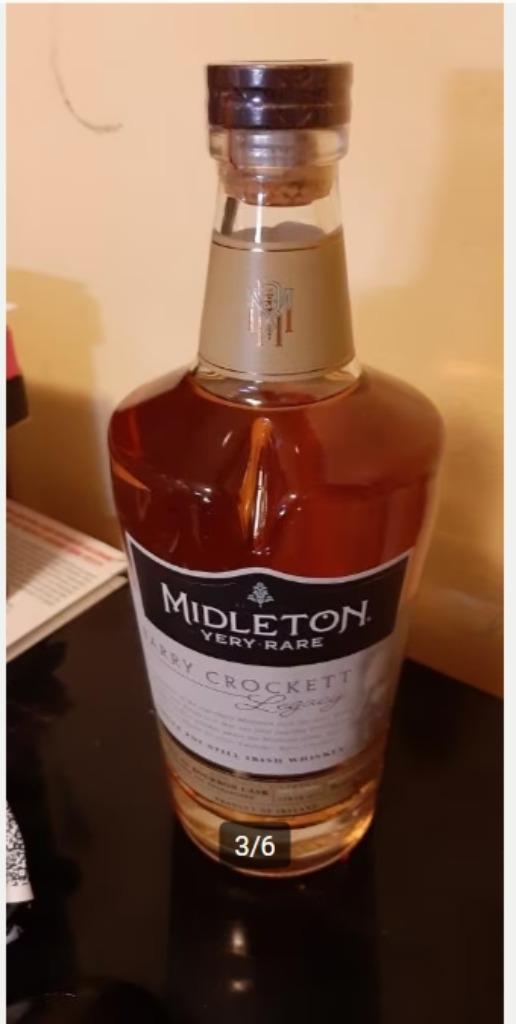 Bouteille Midleton Barry Crockett Legacy 70cl numéro 3838, Collections, Vins, Neuf, Autres types, Autres régions, Pleine, Enlèvement