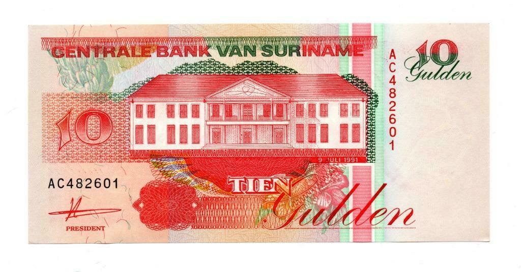 10 GULDEN 1991     SURINAME       UNC      P 137a       € 1, Enlèvement ou Envoi, Amérique du Sud, Billets en vrac