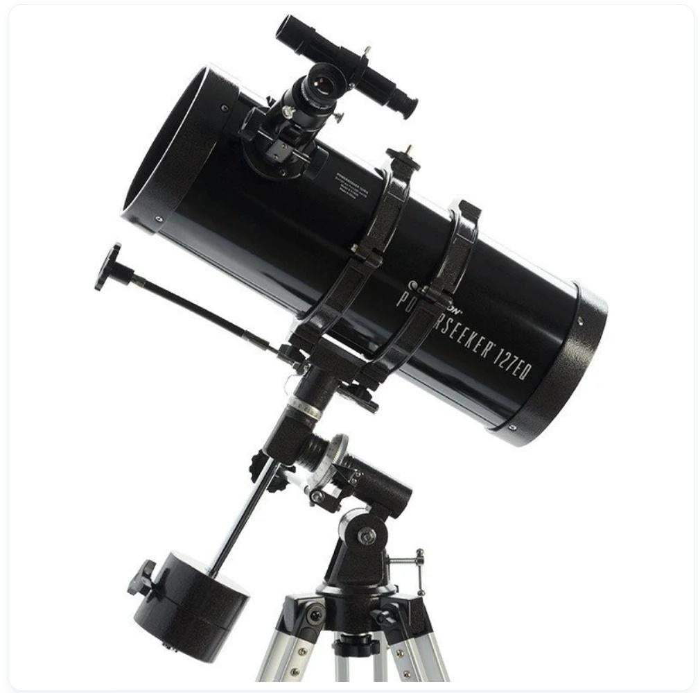 Telescope Celestron Powerseeker 127EQ "Etat neuf", Comme neuf, Enlèvement, 80 à 200 mm, Avec trépied
