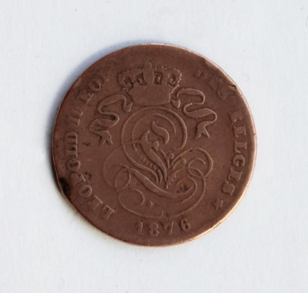 2 CENTS CUIVRE LEOPOLD 2 1876, Enlèvement ou Envoi, Autre, Monnaie en vrac