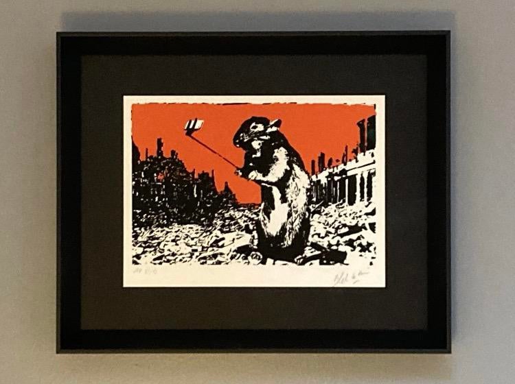 Blek Le Rat: uitzonderlijk werk. Premium montuur, Ophalen of Verzenden