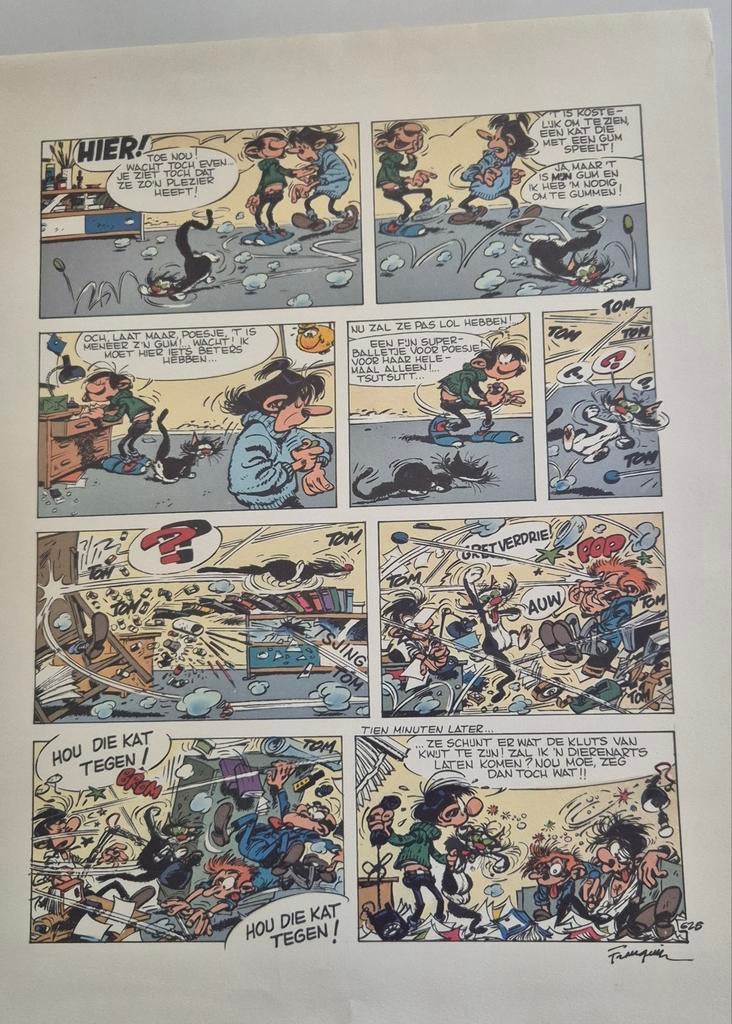 Kleurvolle prent uit Guust Flater dd.25/12/85, Ophalen