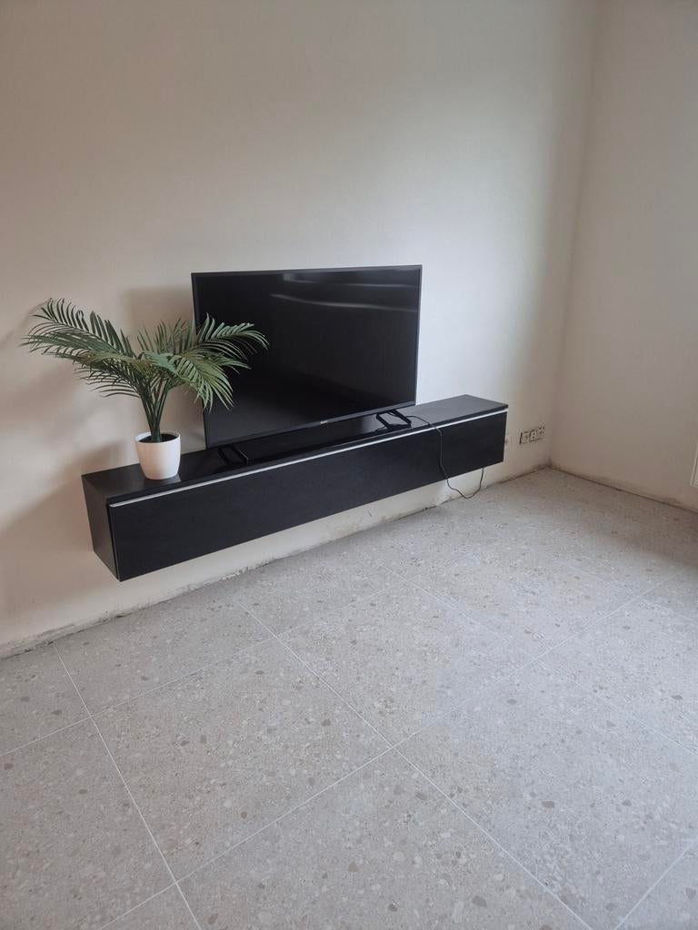 Zwevend tv meubel zwart 180x26x27, Huis en Inrichting, Ophalen