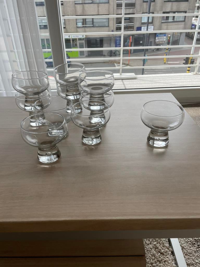 10 stuks glazen coupes op voet, Ophalen of Verzenden, Nieuw