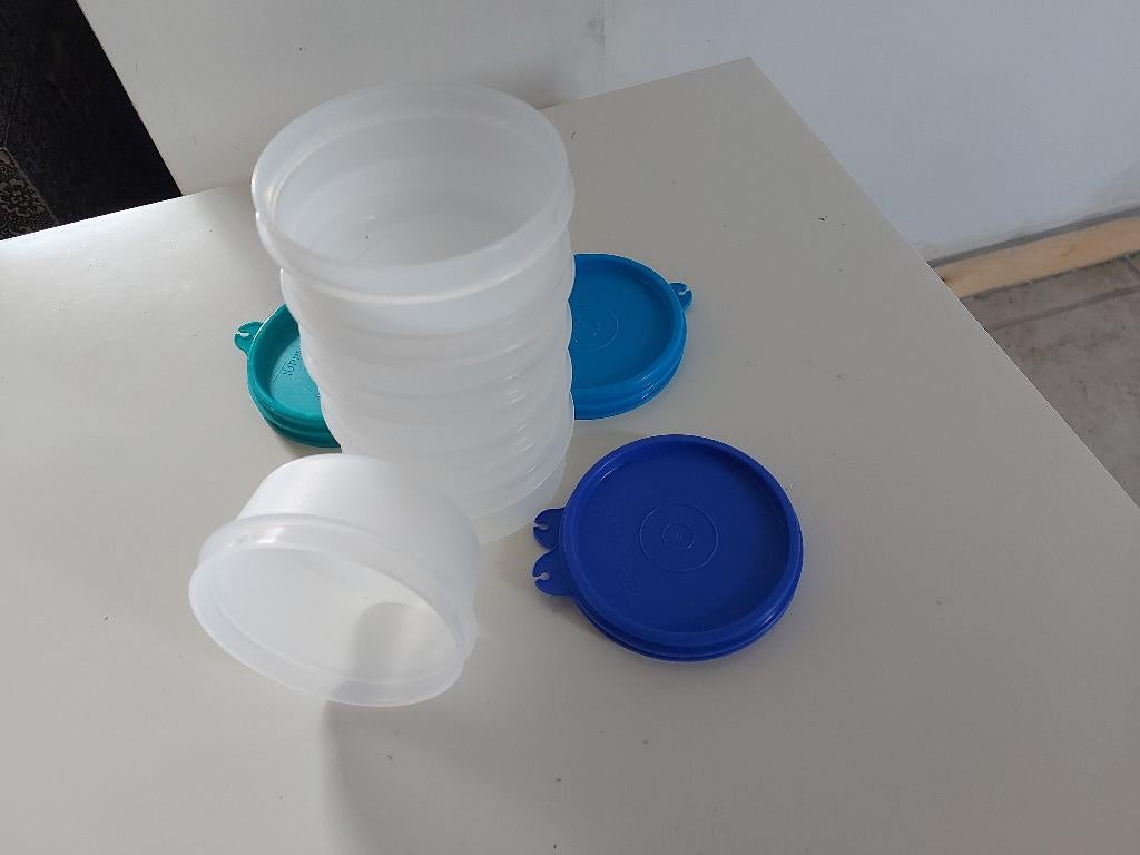 6 kleine bewaarpotjes van Tupperware, Ophalen, Zo goed als nieuw, Groen, Bak of Kom