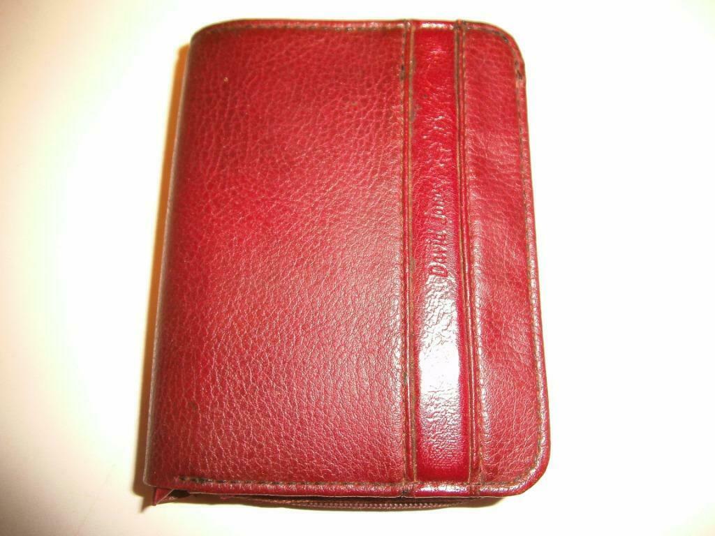 Portefeuille bordeaurood leder David Jones (DS203-t), Overige merken, Gebruikt, Ophalen of Verzenden, Leder
