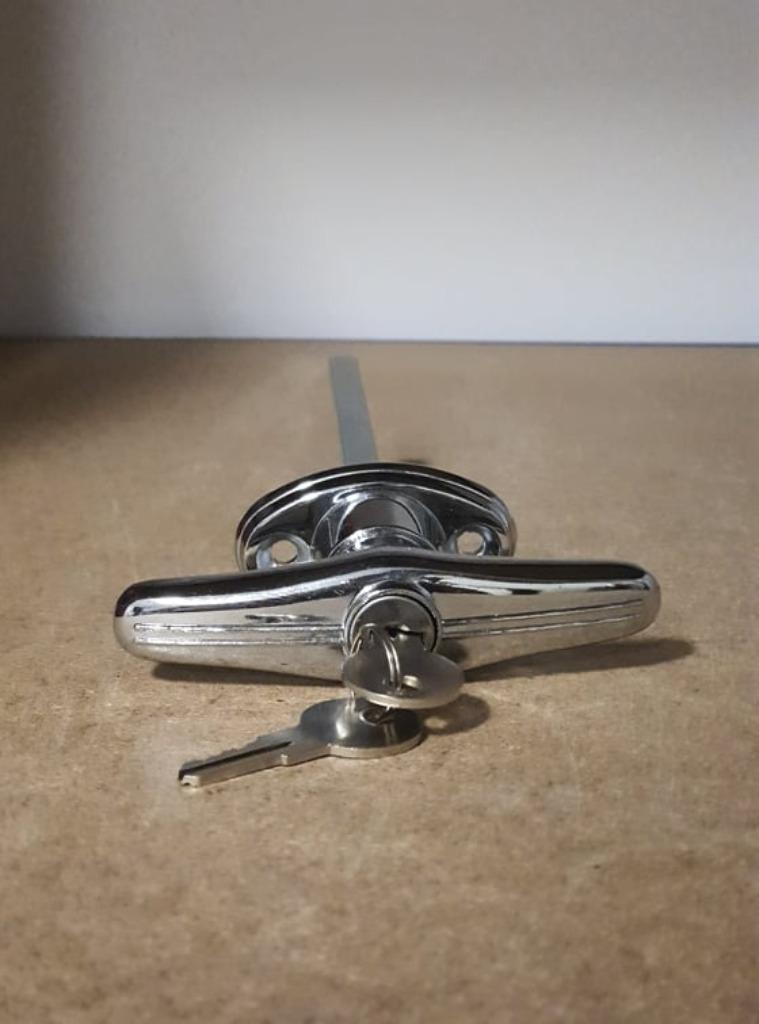 Deurslot met sleutel NIEUW, Doe-het-zelf en Bouw, Hang- en Sluitwerk, Ophalen of Verzenden, Nieuw, Inox