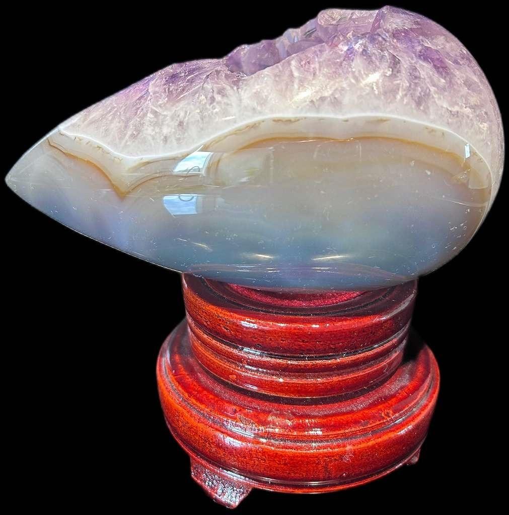 Agaat Amethyst Beeld Geode Obelisk Ei Amethist, Antiek en Kunst, Ophalen of Verzenden
