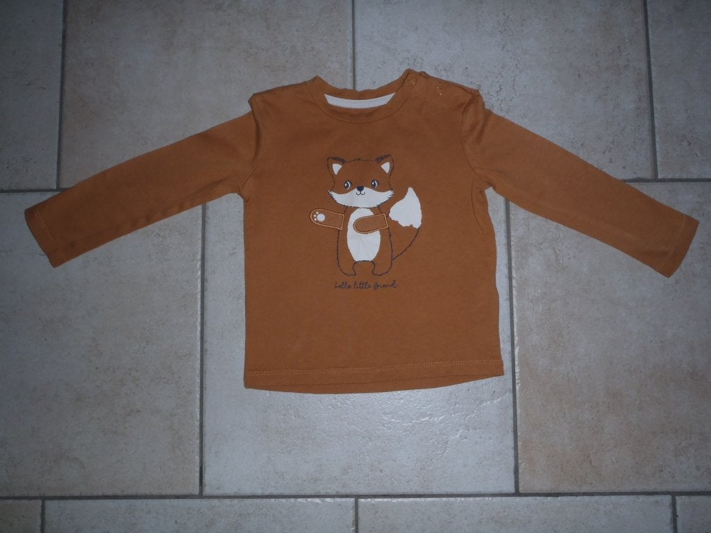 t-shirt longues manches taille 74, Enlèvement ou Envoi, Comme neuf, Garçon, Pull ou Veste