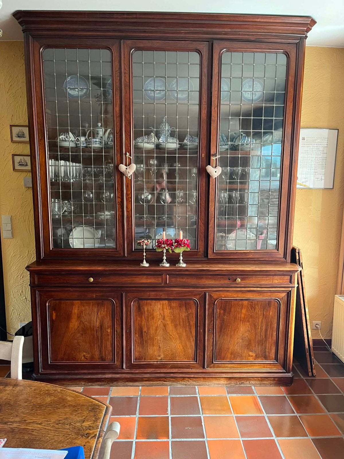 Vaisselier Edwardien datant des annees 1920-1950, Maison & Meubles, Armoires | Vitrines, Avec tiroir(s), 150 à 200 cm, Enlèvement