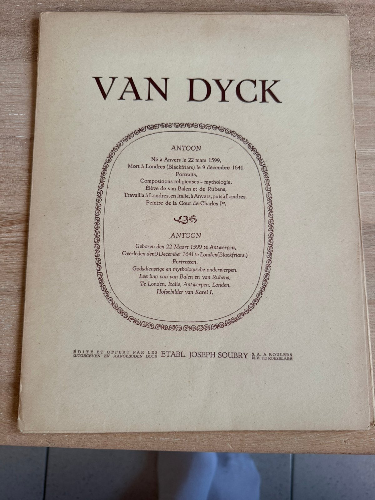Antoon Van Dyck vintage kunstmap – 4 reproducties, Antiek en Kunst, Ophalen, Vintage