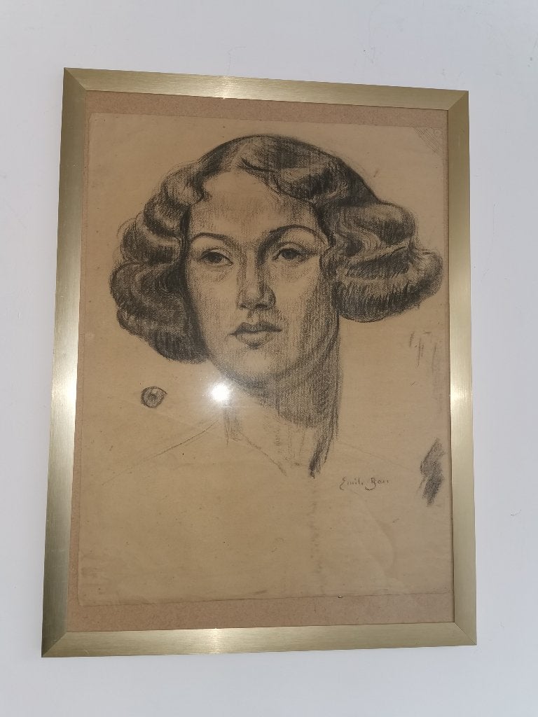 Œuvre unique d'Emile Baes, Enlèvement, Signé, Dessin, Papier