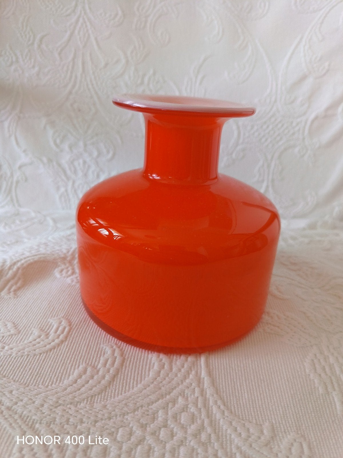 Vase déco verrerie italien/Empoli 70s 13cm, Enlèvement ou Envoi