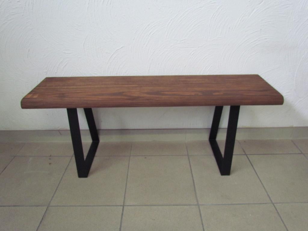 Zit-/halbankje, Ophalen, Nieuw, Bruin, Hout