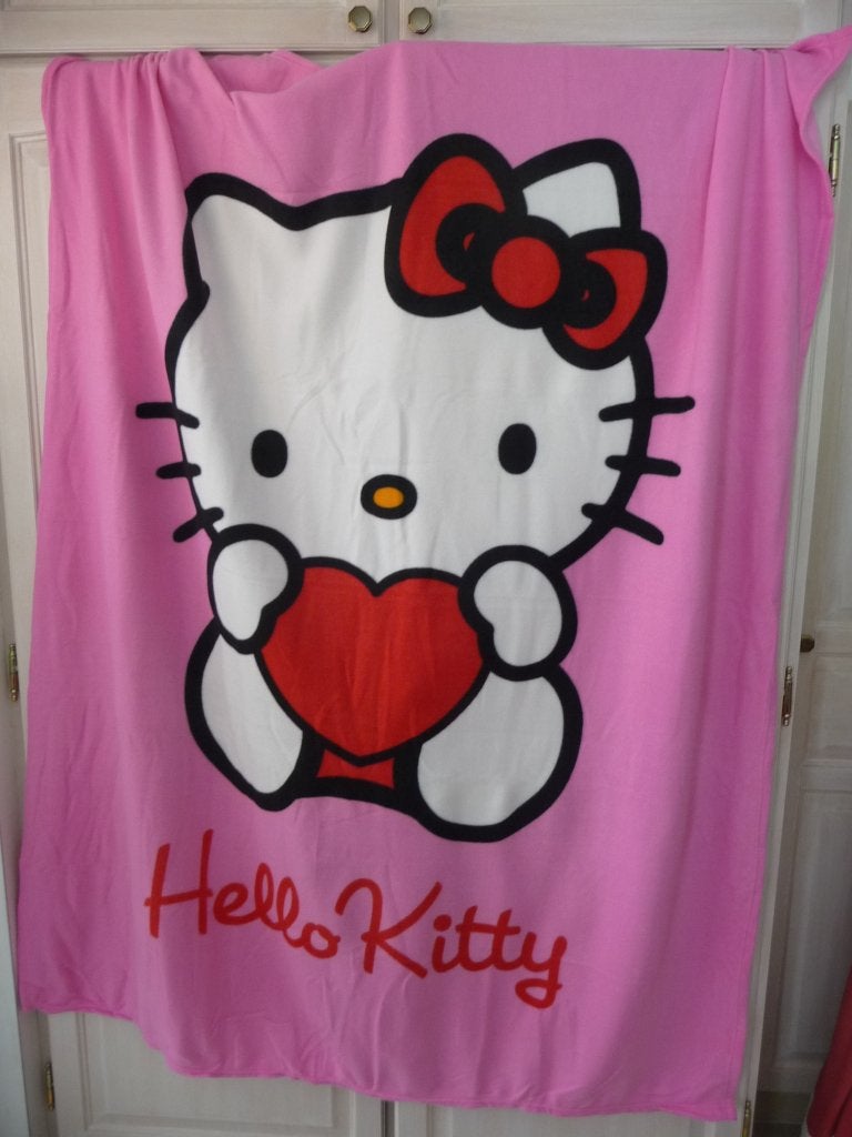 plaid polaire hello kitty - neuf, Maison & Meubles, Accessoires pour la Maison | Plaids & Couvertures, Neuf, 168 cm, Rose, 125 cm