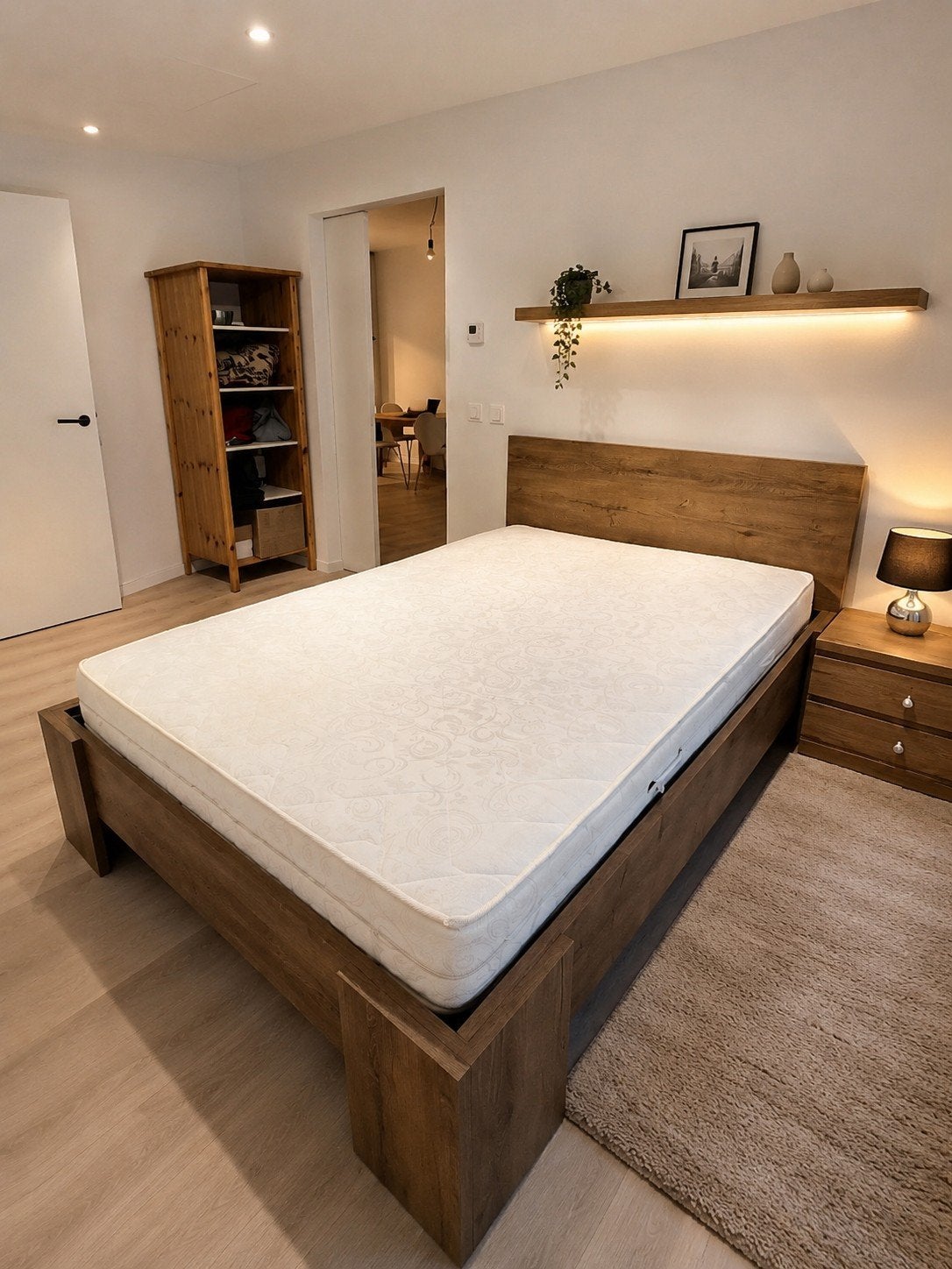 Twee personen Bed + Matras (Levering mogelijk), Ophalen