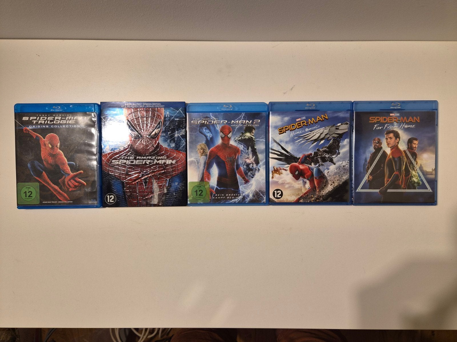 collection blu ray spiderman, 7 verschidenen films, Cd's en Dvd's, Engels, Ophalen of Verzenden, Zo goed als nieuw, Blu-ray