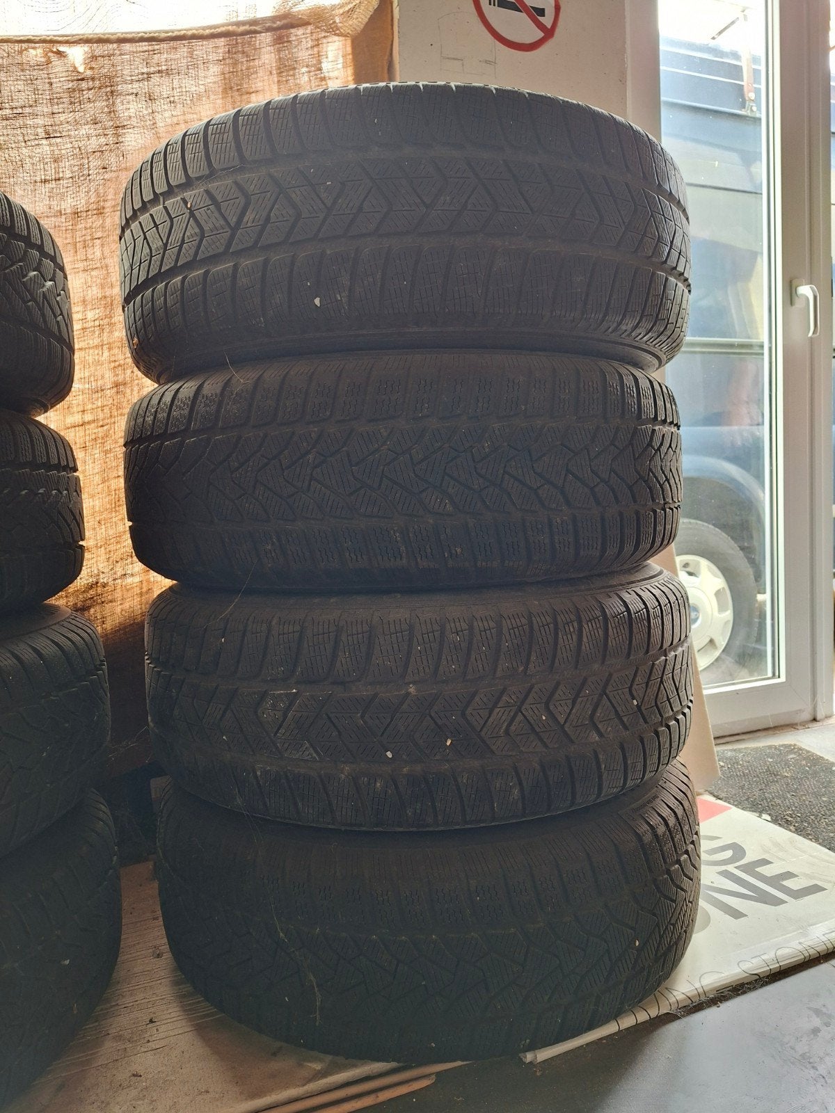 Te koop - 4 autobanden winter, Ophalen, Gebruikt, Banden en Velgen, Winterbanden