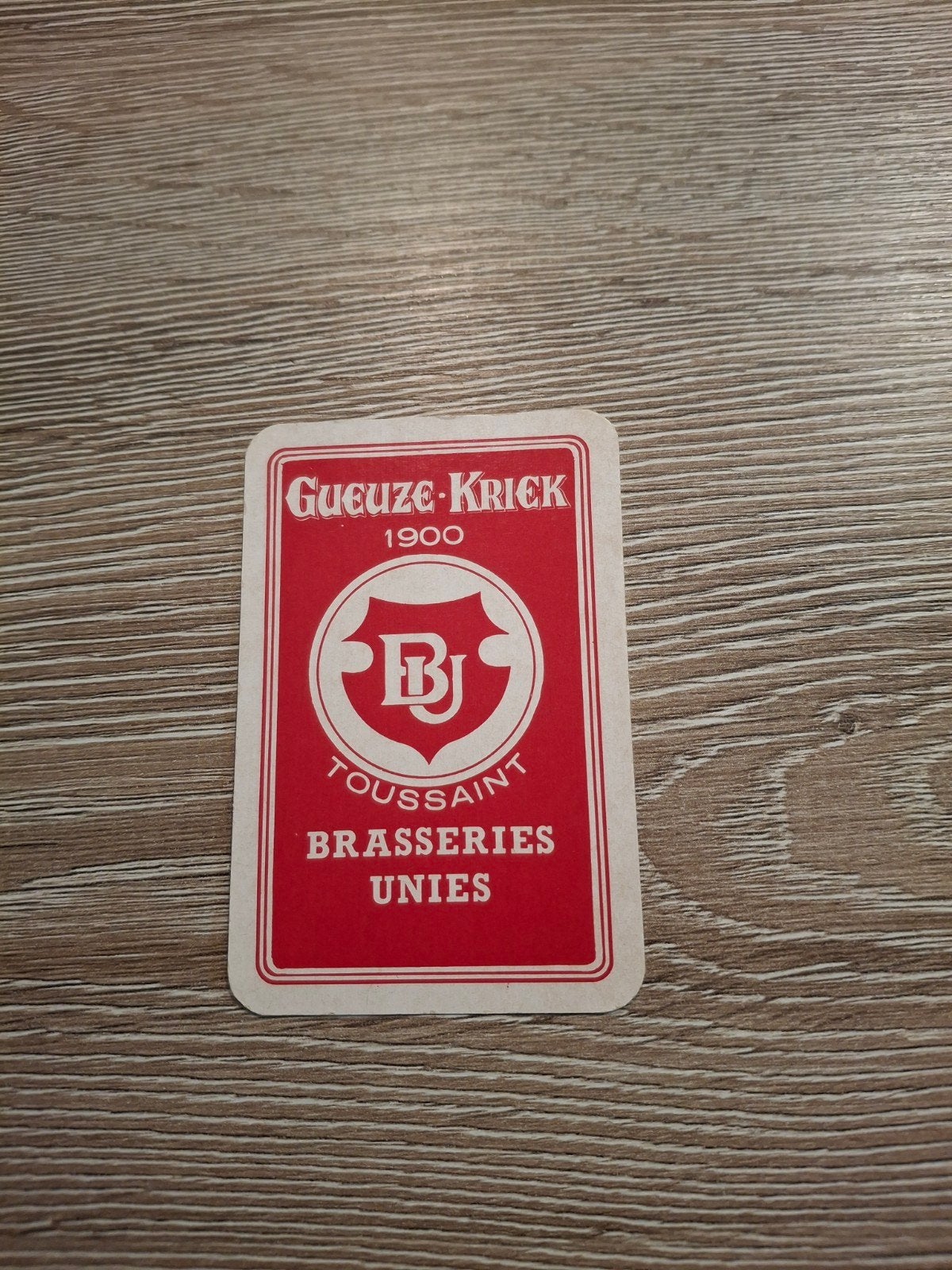 oude speelkaart gueuze 1900 brasseries unies, Verzamelen, Ophalen of Verzenden