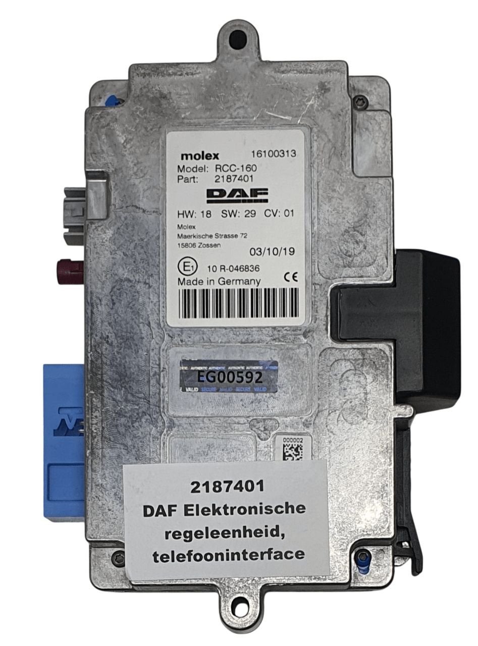 DAF ELEKTRONISCHE REGELENHEID, TELEFOONINTERFACE | 2187401, -, -, Nieuw, Remmen en Aandrijving