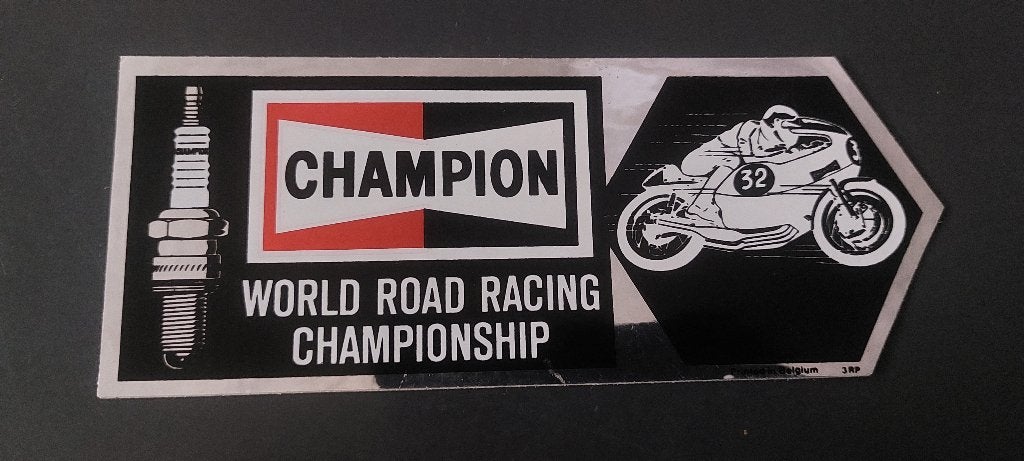 Sticker autocollant moto Champion vintage, Collections, Autocollants, Envoi, Utilisé