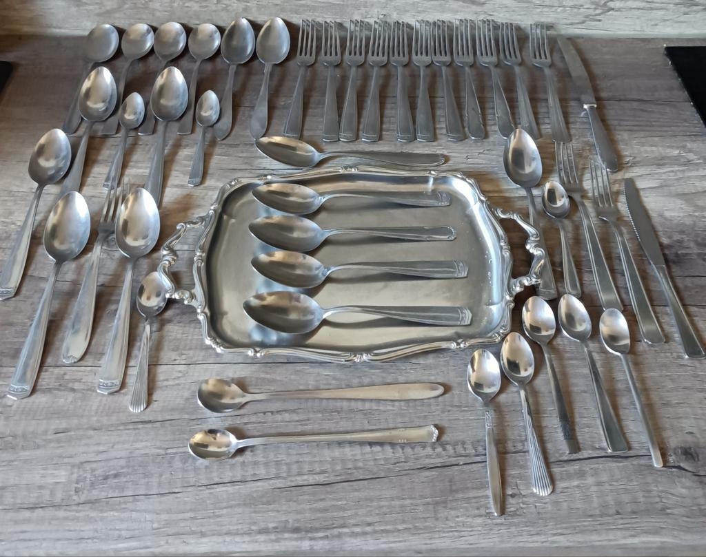 Un plateau Motta plus Lot de couverts, Antiquités & Art, Enlèvement ou Envoi