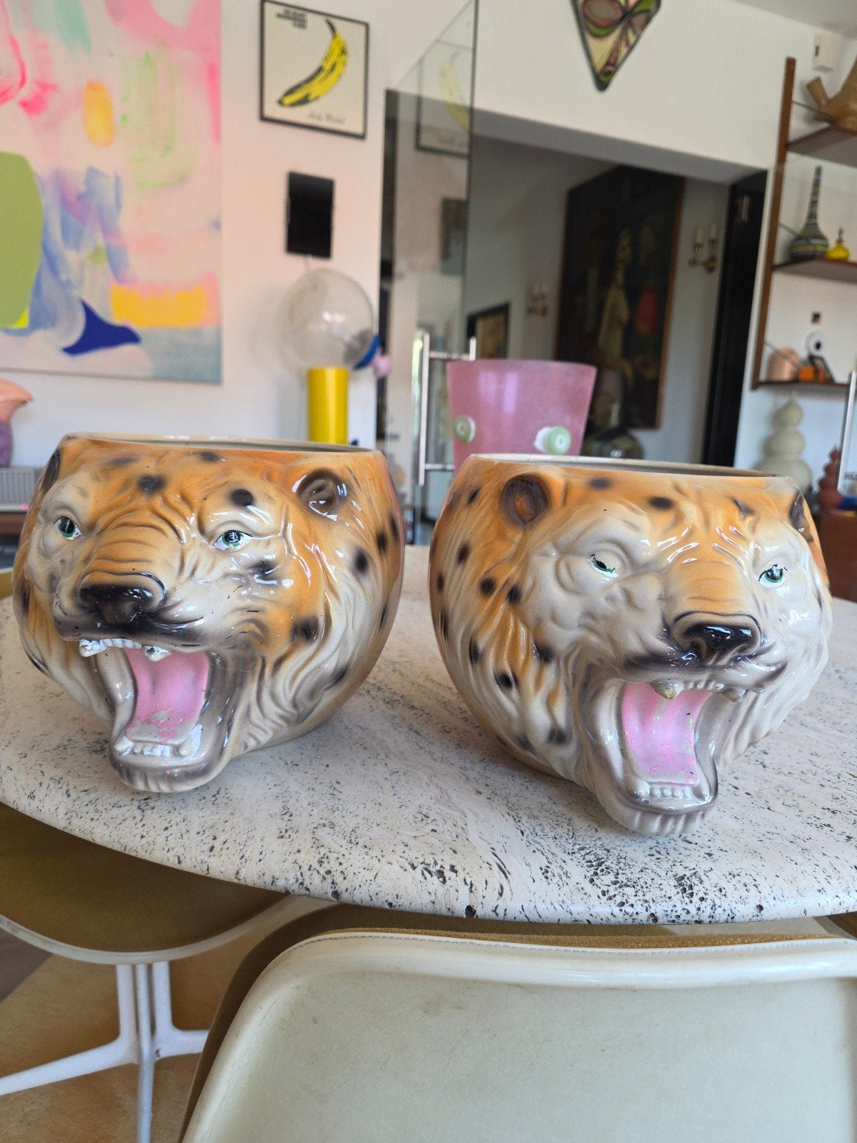 Paire de cache pot en céramique, Antiquités & Art, Enlèvement