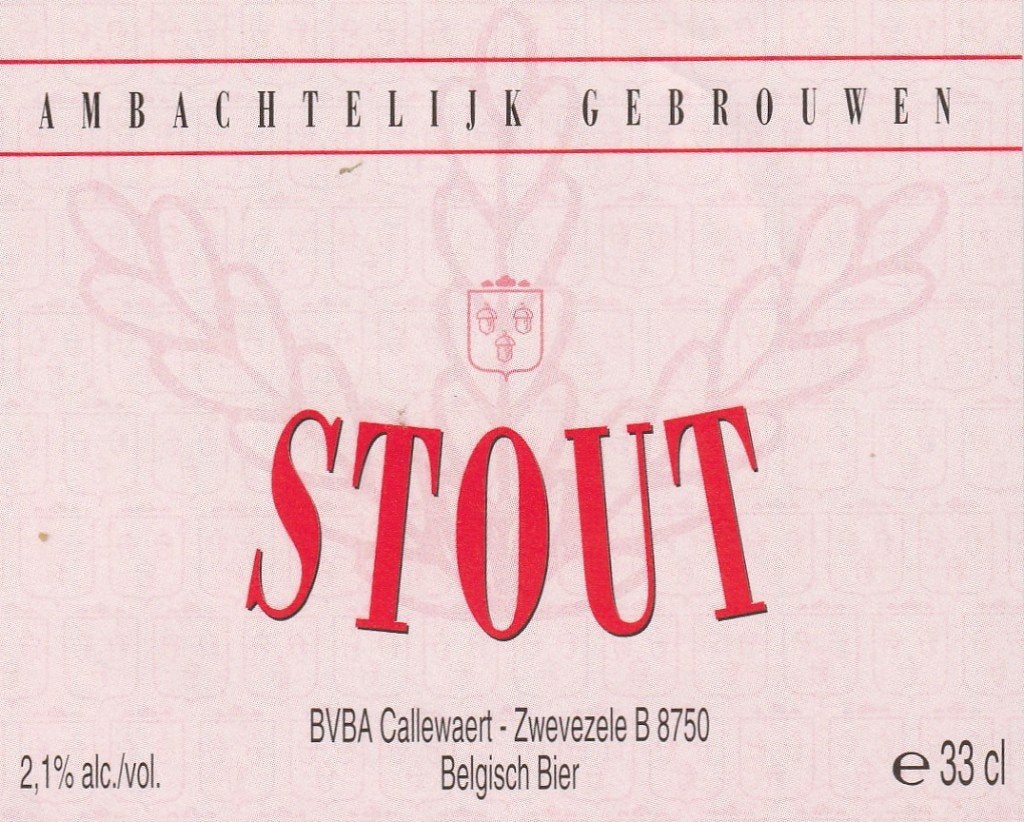 bieretiket België Callewaert : Stout #2, Envoi, Neuf, Autres types, Autres marques