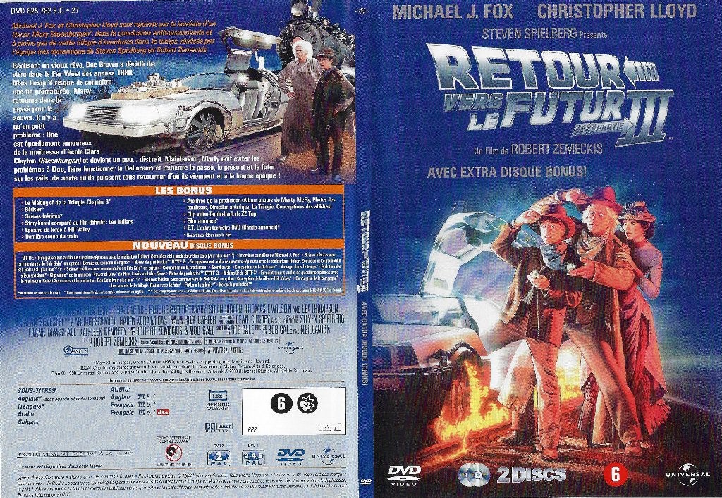 Le DVD Retour vers le futur III de Robert Zemeckis, CD & DVD, DVD | Science-Fiction & Fantasy, Anglais, Enlèvement ou Envoi, Science-Fiction