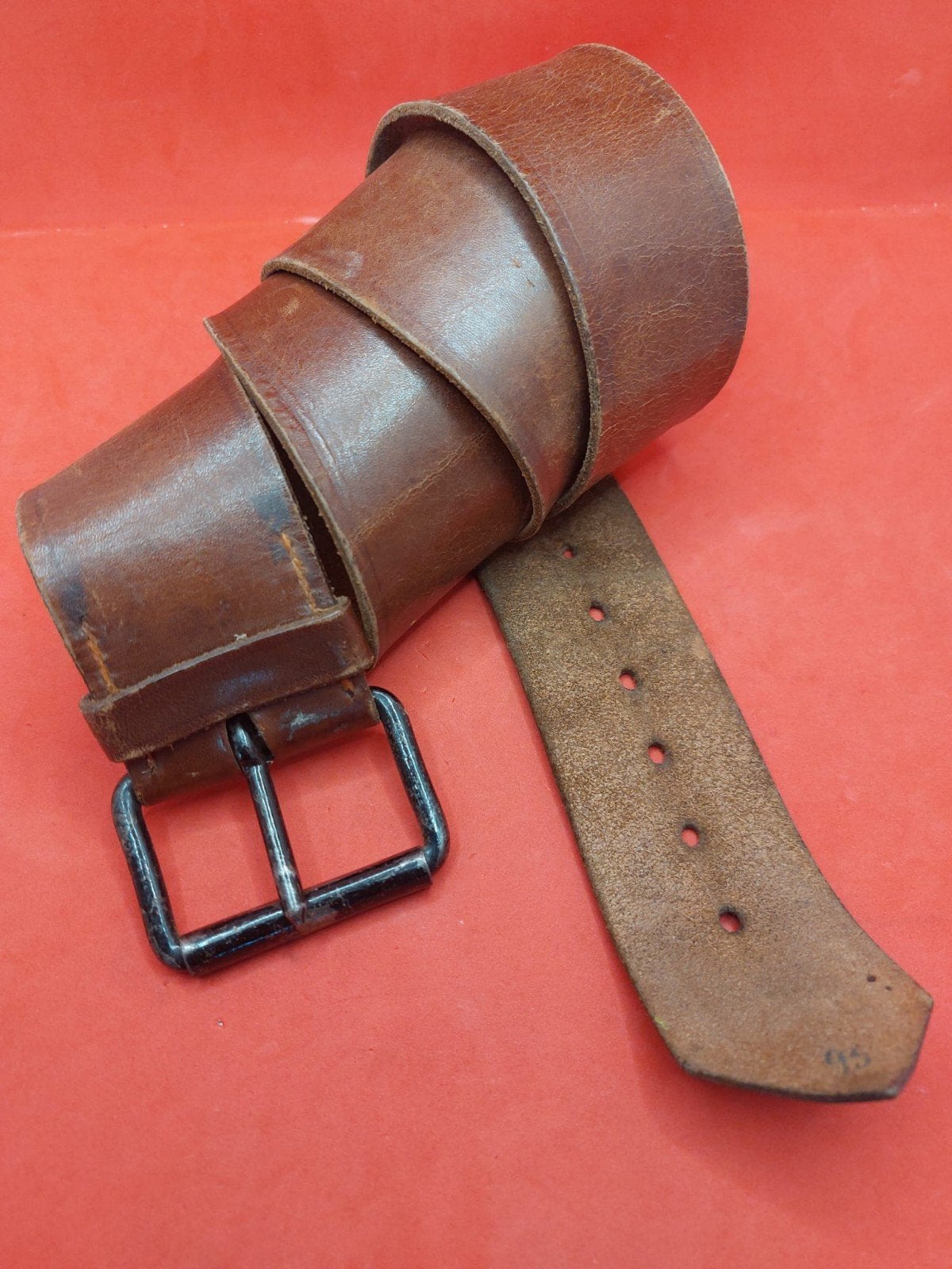 Franse WO2 Armeé Lederen Riem, Verzamelen, Ophalen of Verzenden, Landmacht, Kleding of Schoenen