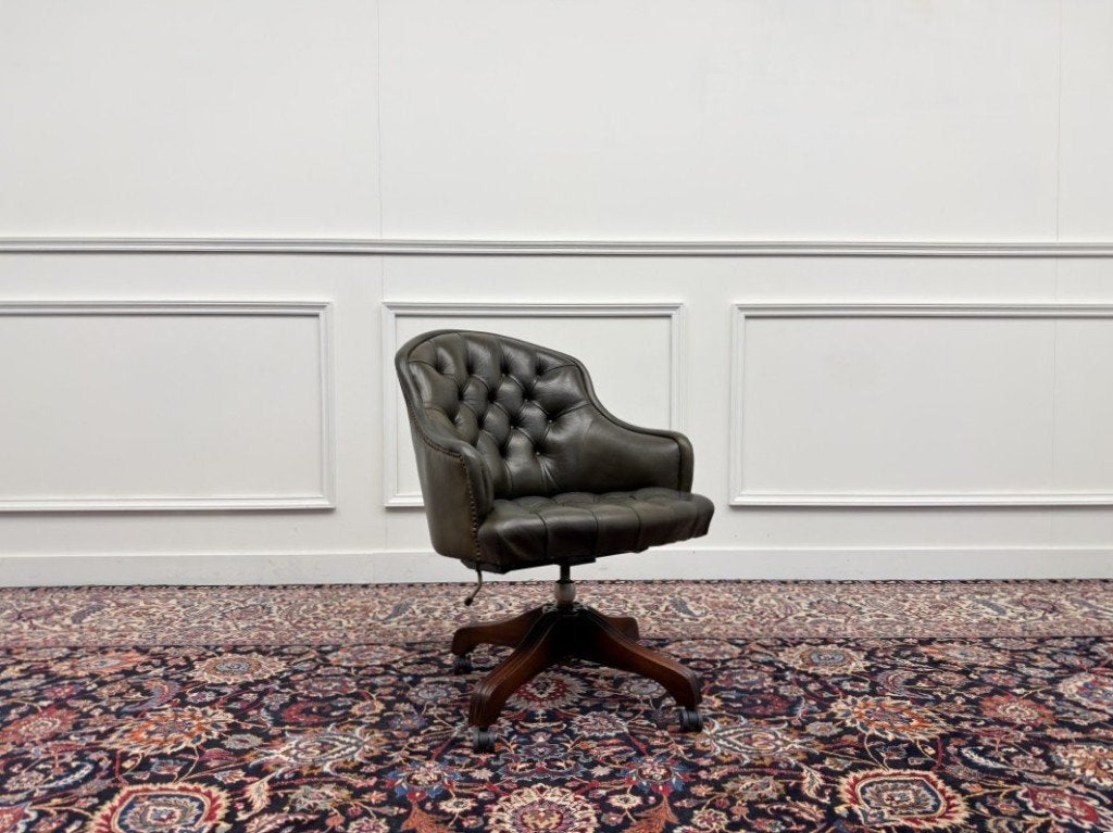 Klassiek Engels Wade Chesterfield Bureaustoel, Antiek en Kunst, Ophalen