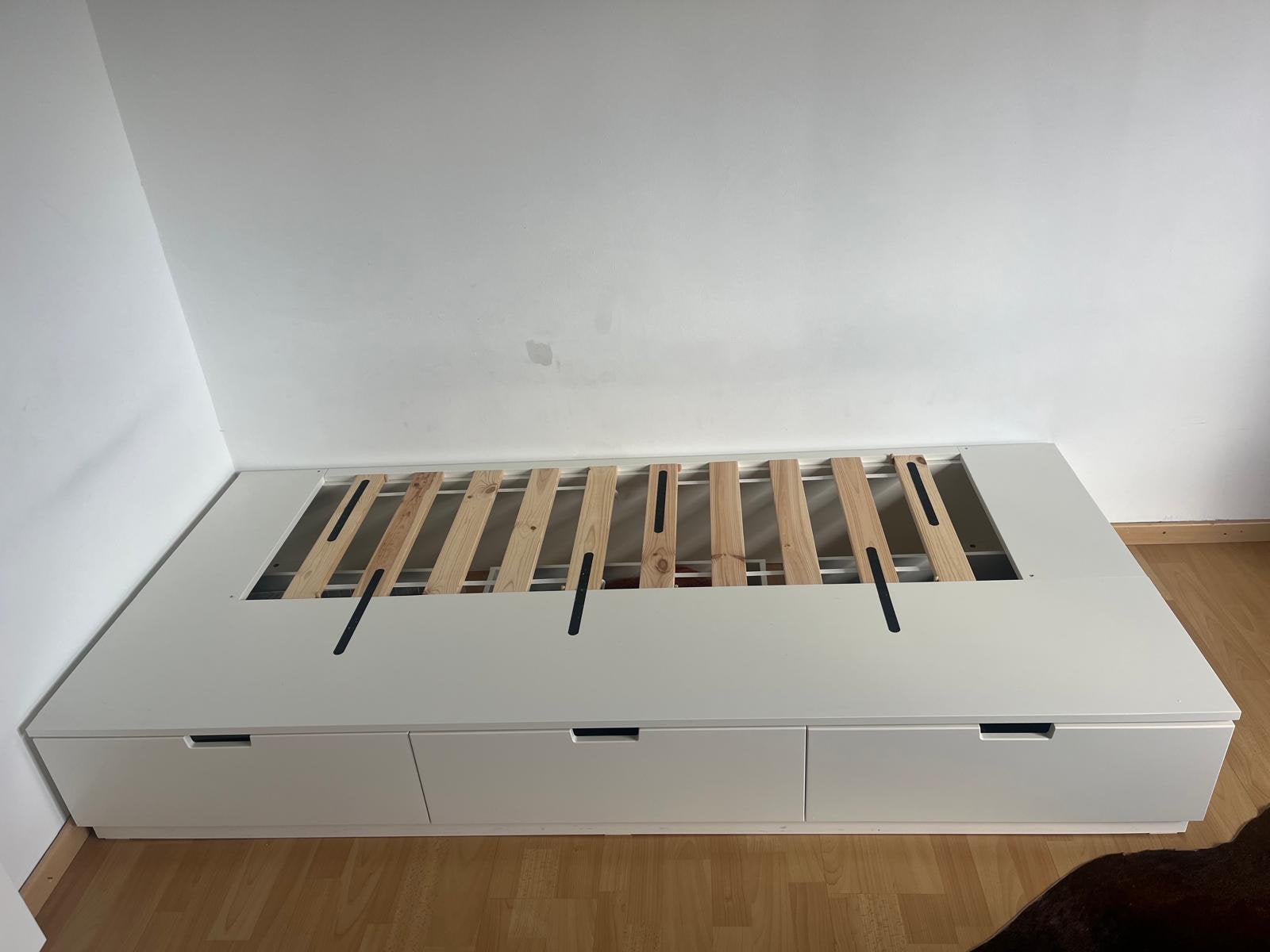 Lit Ikea Nordli - 90x200, Enlèvement, Comme neuf