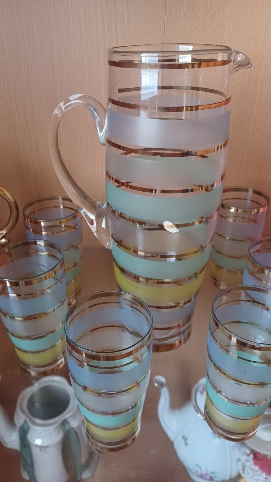 Service carafe plus verres