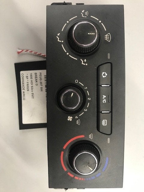 PANNEAU DE COMMANDE CLIMATISATION Peugeot 207 SW (WE / WU), Utilisé, Peugeot