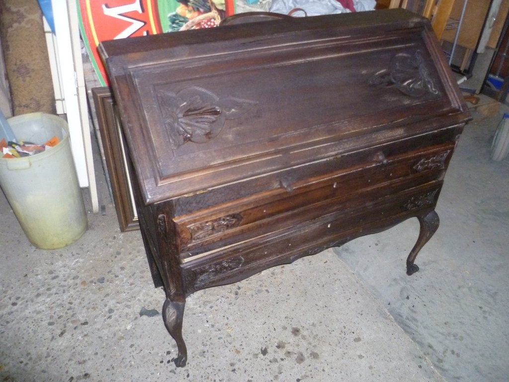 OUDE MASSIEVE LOUIS XV SECRETAIRE, Antiquités & Art, Enlèvement