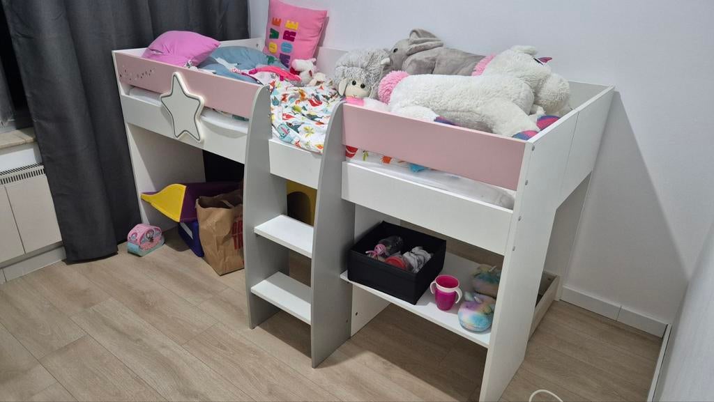 Halfhoogslaper kinderbed – stevig – met gebruikssporen, Ophalen, Gebruikt, Halfhoogslaper
