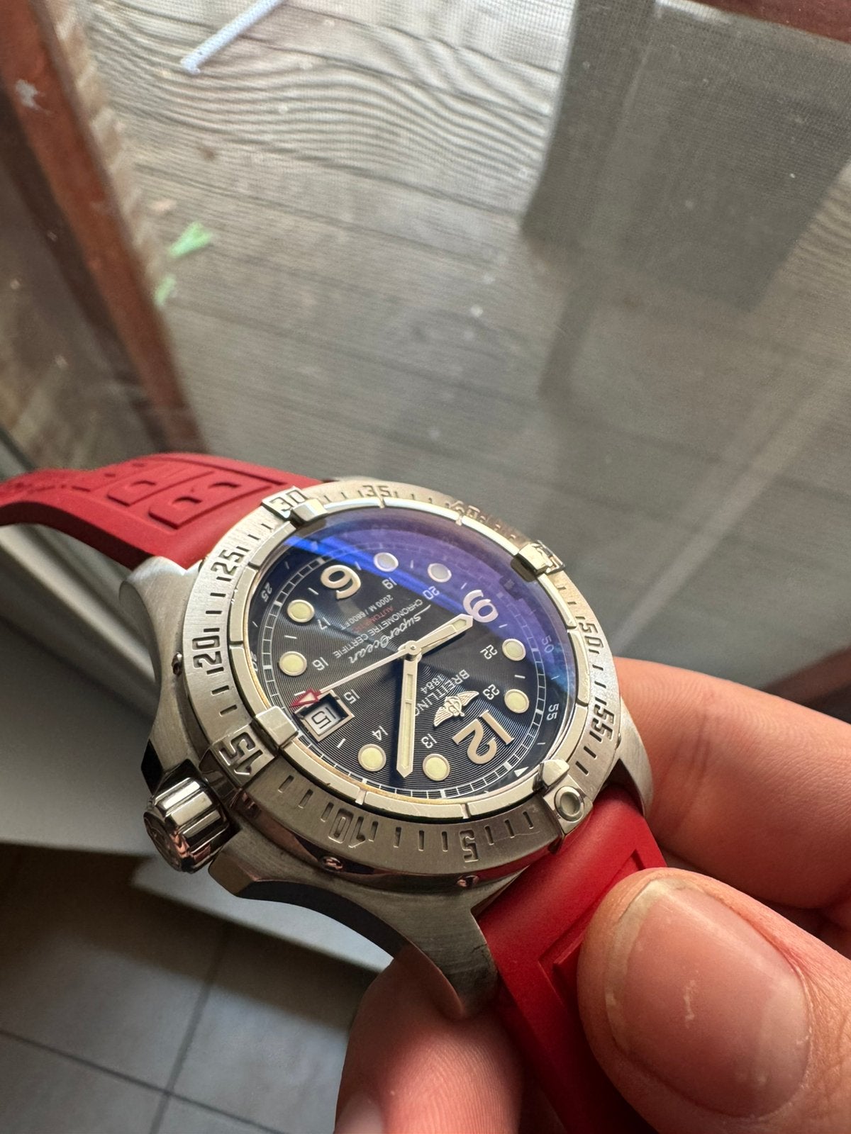 Breitling superocean, Ophalen of Verzenden, Zo goed als nieuw, Breitling