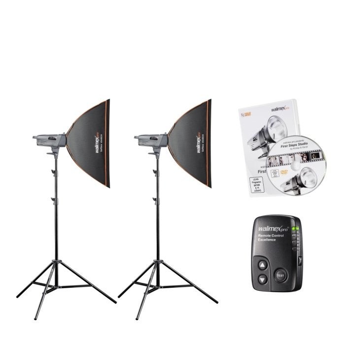 2x Full Set Walimex Pro - VE Excellence, Zo goed als nieuw, Kantelbaar, Sony, Flitslamp