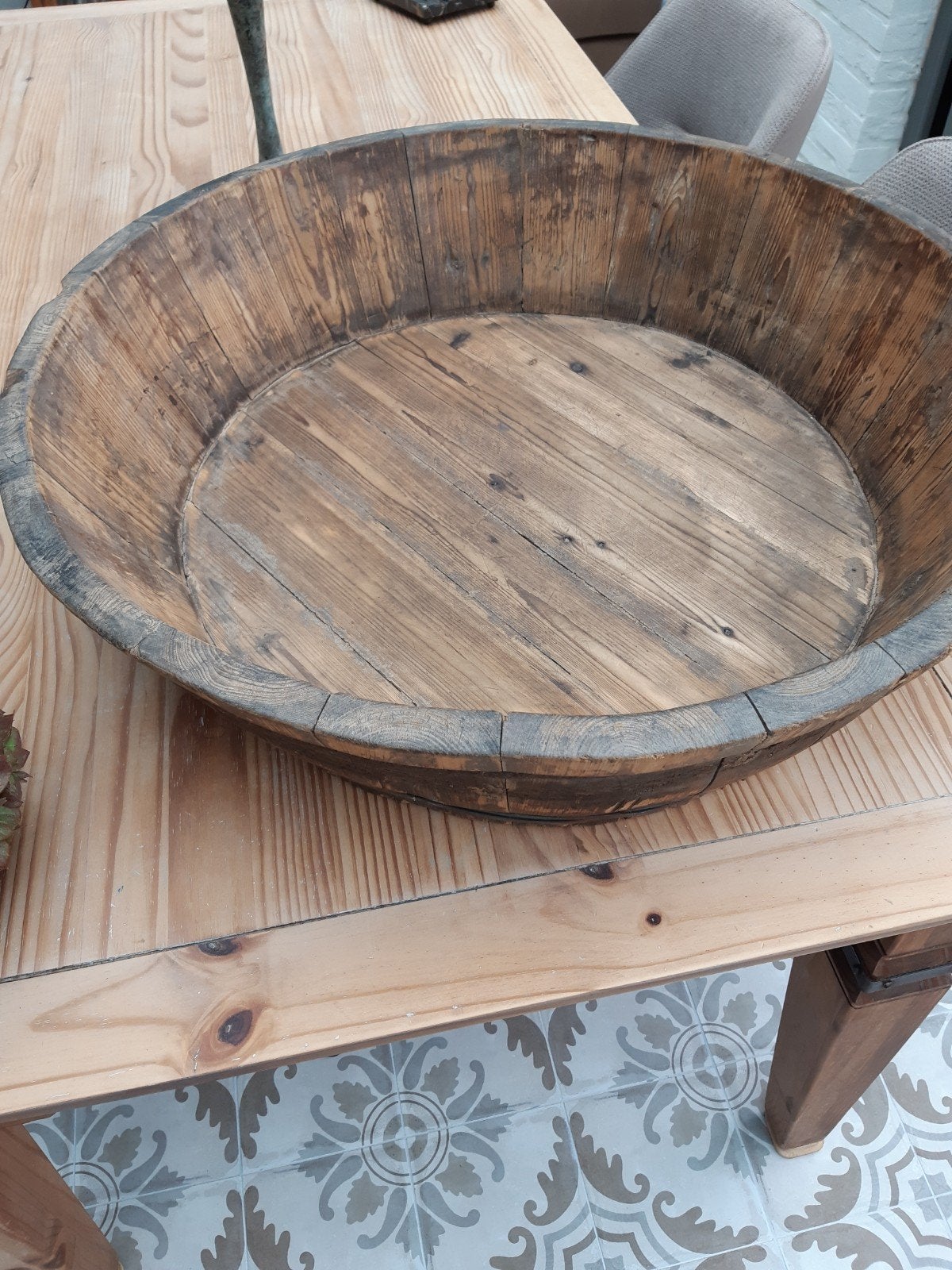 Grote olijfbak, Huis en Inrichting, Woonaccessoires | Schalen en Manden, Ophalen
