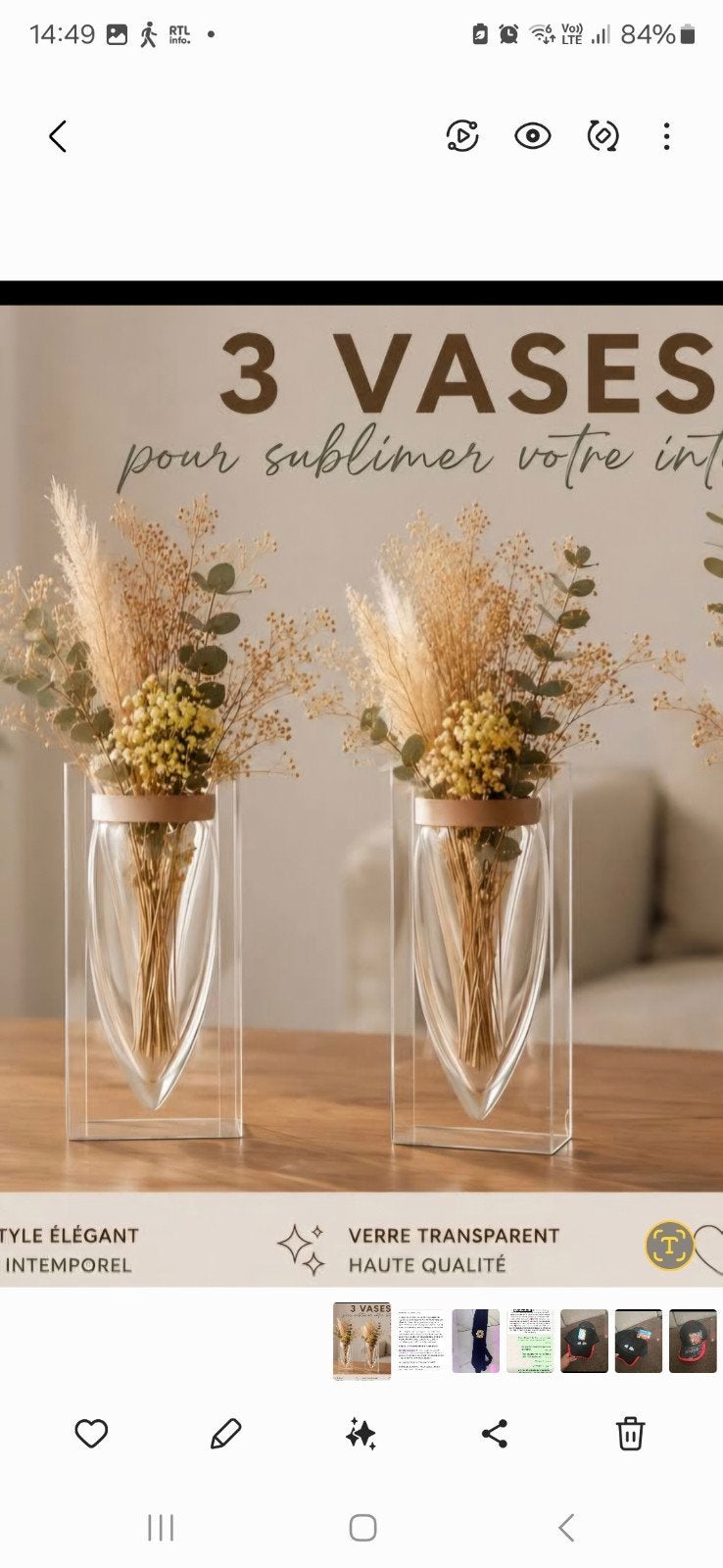 vase, Huis en Inrichting, Woonaccessoires | Droogbloemen, Ophalen